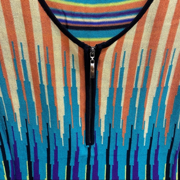 VINTAGE ZIP UP COLOURFUL T-SHIRT - Picture 2 of 7